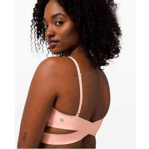 Lululemon Happy Warrior Bra *A/B Cup Ballet Slipper Size 4 Customizable Ultralu - Picture 2 of 5